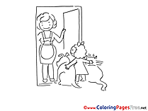 Pets Colouring Page printable free