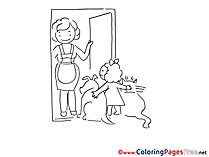 Pets Colouring Page printable free