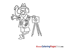 Photographer for free Coloring Pages download