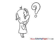 Question Kids download Coloring Pages