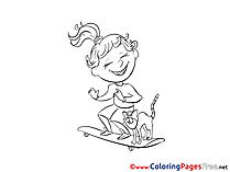 Skateboard free printable Coloring Sheets