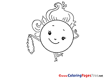 Sun download Colouring Sheet free