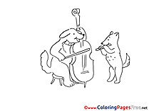 Violoncello for free Coloring Pages download