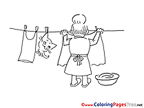 Washing Coloring Sheets download free