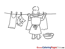 Washing Coloring Sheets download free