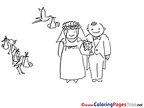 Wedding download printable Coloring Pages