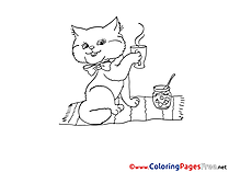 Cat download printable Coloring Pages