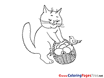 Cat Kids download Coloring Pages