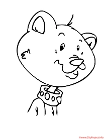Cat printable coloring page for free
