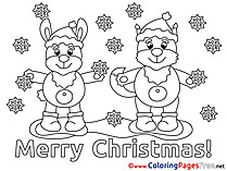 Animals Coloring Sheets Christmas free