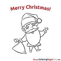 Bag Christmas Coloring Pages free