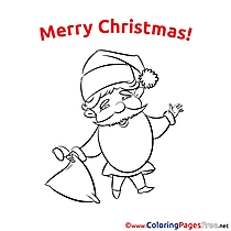 Bag Christmas Coloring Pages free