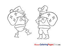 Bags Christmas Coloring Pages download