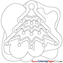 Beautiful Tree printable Christmas Coloring Sheets