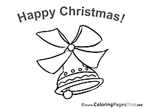 Bell for Kids Christmas Colouring Page