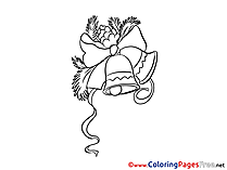 Bells Colouring Page Christmas free