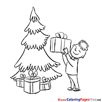 Boy download Christmas Coloring Pages