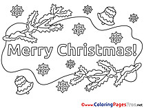 Branch printable Coloring Pages Christmas