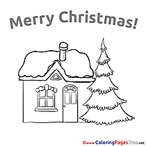 Building  printable Coloring Pages Christmas