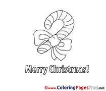 Candy printable Christmas Coloring Sheets