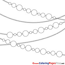 Chain Garland Colouring Page Christmas free