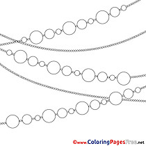 Chain Garland for Kids Christmas Colouring Page