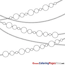 Chain Garland for Kids Christmas Colouring Page
