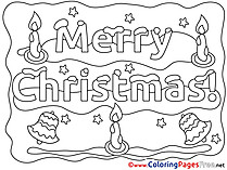 Decoration free Colouring Page Christmas