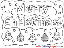 Decoration Kids Christmas Coloring Page