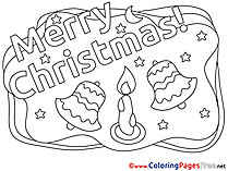 Flame Candle Coloring Pages Christmas