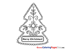 Flower Coloring Pages Christmas