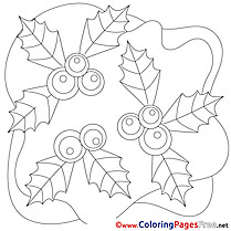 Flowers Kids Christmas Coloring Page