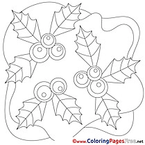 Flowers Kids Christmas Coloring Page