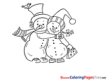 Friends printable Christmas Coloring Sheets