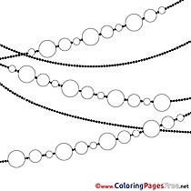 Garland Colouring Sheet download Christmas
