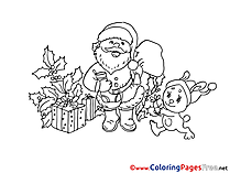 Gifts Kids Christmas Coloring Pages