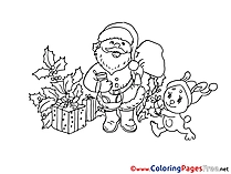 Gifts Kids Christmas Coloring Pages