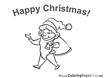 Gnome download Christmas Coloring Pages