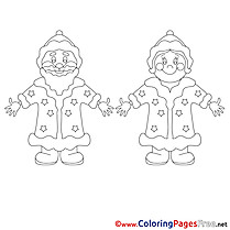 Happiness Santa Claus Christmas Coloring Pages free