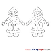 Happiness Santa Claus Christmas Coloring Pages free