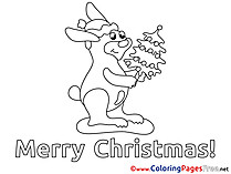 Hare Christmas Coloring Pages download