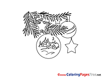 House Toys free Colouring Page Christmas