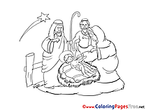 Jesus printable Coloring Pages Christmas