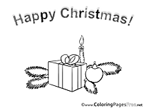 Knot Candle Gift Coloring Pages Christmas