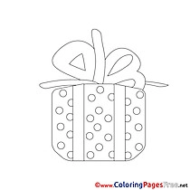 Knot Gift printable Coloring Pages Christmas