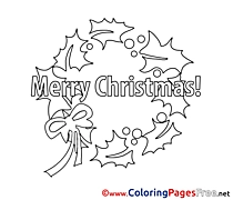 Leaves for Kids Christmas Colouring Page