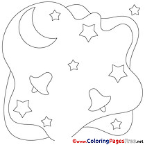 Moon printable Coloring Pages Christmas