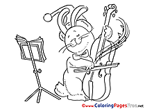 Music Kids Christmas Coloring Pages