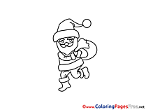 Santa Claus Christmas free Coloring Pages