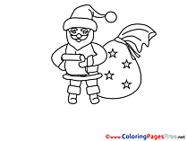 Santa Claus printable Coloring Pages Christmas